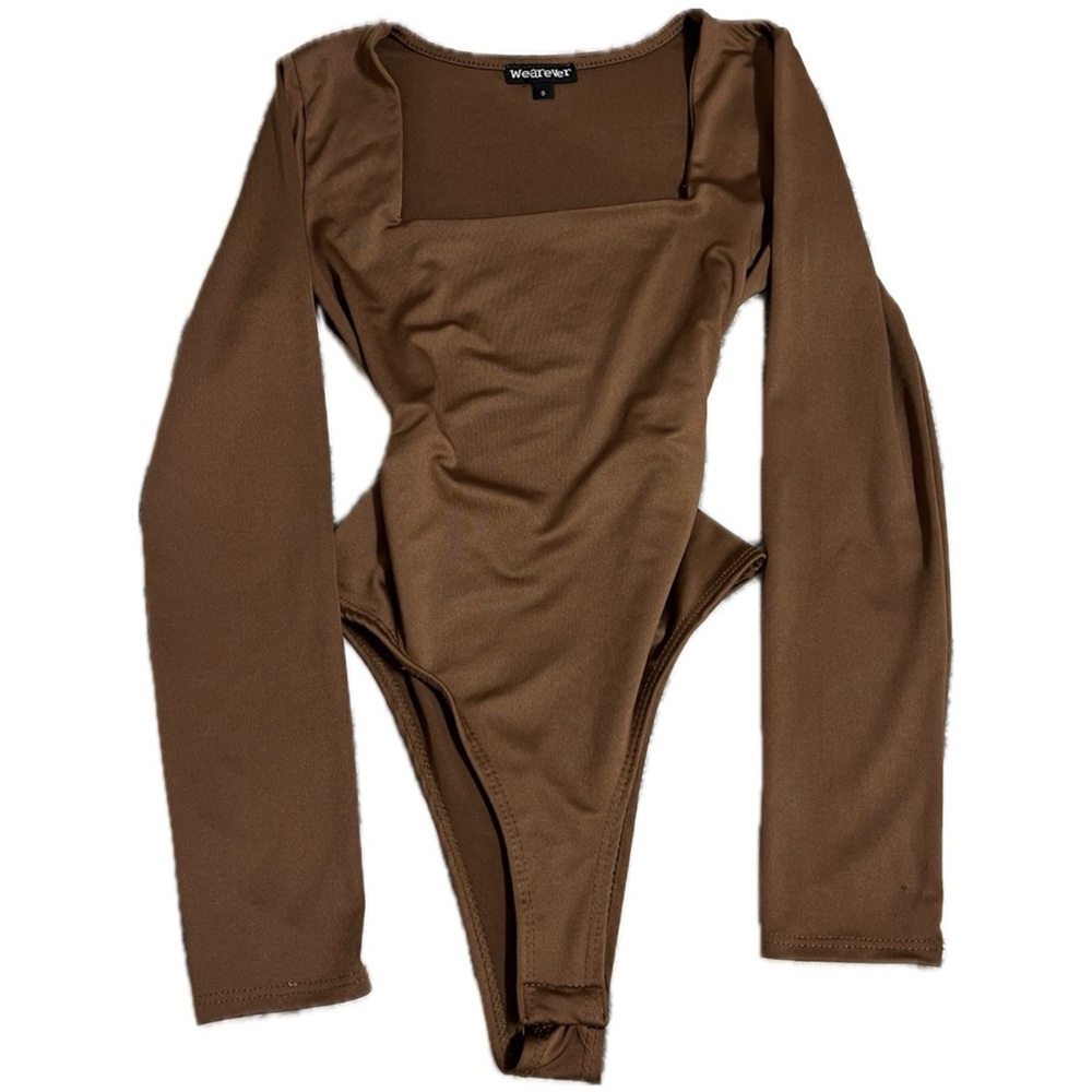 WearEver Brown Square Neck Bodysuit